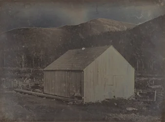 Veduta di un fienile nel New Hampshire